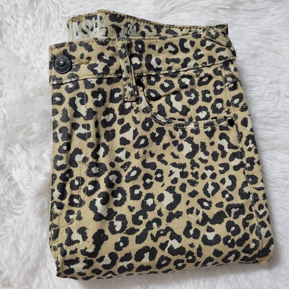 Rewash Brand Leopard Print Jeans